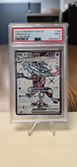 PSA 9 Greninja ex 198/167 TWM Ultra Rare Tera Pokemon Mint - Image 1