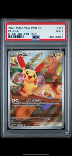 Plusle Paradox Rift 193/183 PSA 9 Pokemon Full Art - Image 1