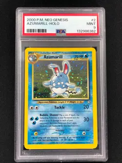 Pokemon 2000 Azumarill Holo 2/111 Neo PSA 9 - Image 1