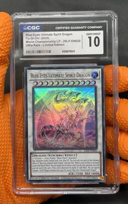 CGC 10 - Blue Eyes Ultimate Spirit Dragon 25LP Ultra Rare YuGiOh! 2025 - Image 2