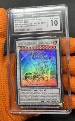 CGC 10 - Blue Eyes Ultimate Spirit Dragon 25LP Ultra Rare YuGiOh! 2025 - Image 3