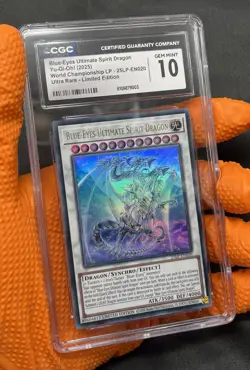 CGC 10 - Blue Eyes Ultimate Spirit Dragon 25LP Ultra Rare YuGiOh! 2025 - Image 4