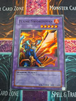 Yu-Gi-Oh! Flame Swordsman LOB-003 Super Rare OG Unlimited Moderately Played - Image 1