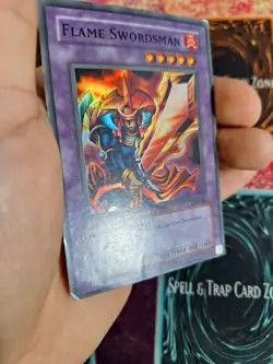 Yu-Gi-Oh! Flame Swordsman LOB-003 Super Rare OG Unlimited Moderately Played - Image 4