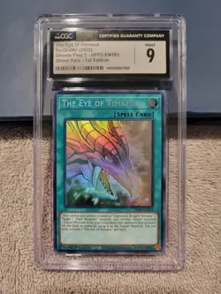 Yu-Gi-Oh! The Eye of Timaeus (Ghost Rare) GFP2-EN183 Graded (CGC 9) 1st Edition - Image 2