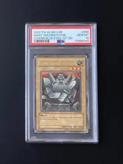 PSA 10 YU-GI-Oh! Lob-Legend of Blue Eyes Giant Soldier of Stone First Edition - Image 1