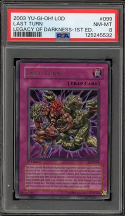 Yu-Gi-Oh! Last Turn Legacy of Darkness 1st Edition Ultra Rare LOD-099 PSA 8 - Image 1