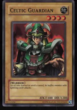 Celtic Guardian LOB-007 Super Rare The Legend of Blue Eyes White Dragon Yu-Gi-Oh - Image 1