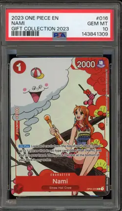 One Piece CCG Nami Gift Coll. 2023 OP01-016 PSA 10 Gem Mint - Image 1