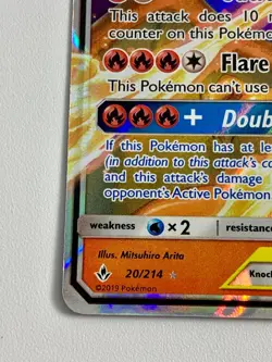 Pokemon Card Unbroken Bonds Reshiram & Charizard GX 20/214 Rare GX Holo - Image 2