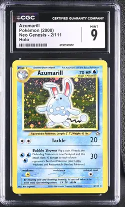 (PSA) CGC 9 Azumarill Neo Genesis Holo Rare Pokemon Card #2 Mint Look! - Image 1