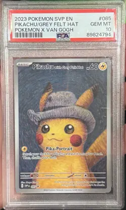 Pikachu with Grey Felt Hat 085 Sv: Scarlet & Violet Promo Cards PSA 10 Gem Mint - Image 1