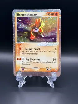 Hitmonchan ex 98/109 EX Ruby & Sapphire Holo Pokemon Card 2003 Near Mint - Image 1