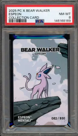 Pokemon Espeon PM Center X Bear Walker Coll. Card Serialized 052/930 PSA 8 - Image 1