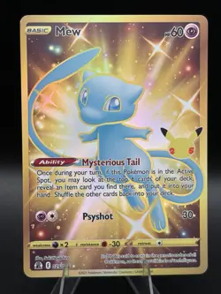 Pokemon TCG Mew Celebrations Classic Collection Secret Rare Holo Card 025/025 - Image 1