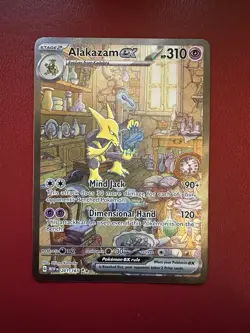 Pokemon TCG Alakazam EX 151 Holo Card Scarlet & Violet 201/165 - Image 1