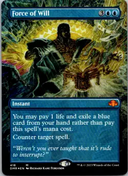 Force of Will (Borderless) Dominaria Remastered NM Foil - Image 1