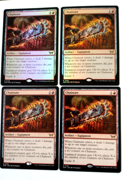4x Chainsaw - Duskmourn: House of Horror (DSK) (2 FOIL/2 Regular) - EN - R 0128 - Image 1