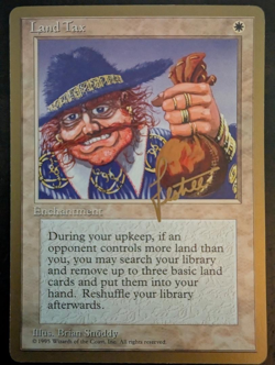 1996 Pro Tour New York City Land Tax MTG Promo Inaugural Tournament 4th Ed Art - Image 1