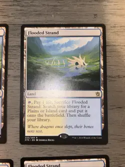4x Flooded Strand Khans of Tarkir Regular - Playset - Image 3