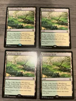 MTG Windswept Heath x4 Khans of Tarkir NM, 1 LP Playset Of 4 - Image 1