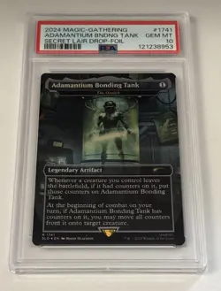 2024 MAGIC THE GATHERING SECRET LAIR 1741 ADAMANTIUM BONDING TANK FOIL PSA 10 - Image 2