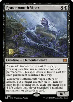 MTG Rottenmouth Viper - Foil - Prerelease Promo, Prerelease & Release Promos, Ne - Image 1