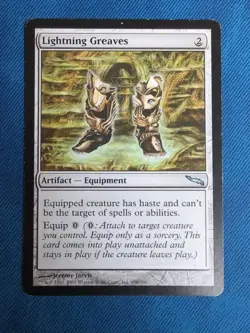 Moderatly Played- 1 x MTG Lightning Greaves - Mirrodin - Image 1