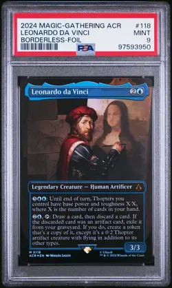 2024 Magic MTG Leonardo da Vinci Universes Beyond Assassin's Creed Foil PSA 9 - Image 1
