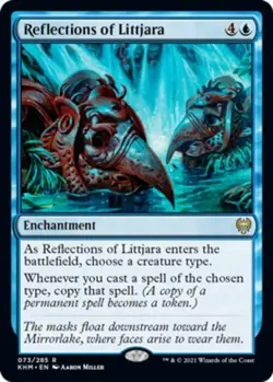 MTG Reflections of Littjara - Foil, Kaldheim, Lightly Played, English - Image 1