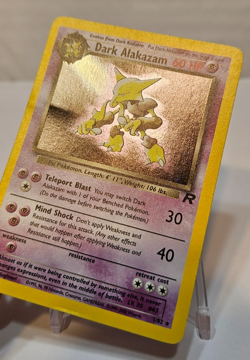 Dark Alakazam 1/82 Holo Rare Unlimited Team Rocket Pokemon 1406 - Image 3