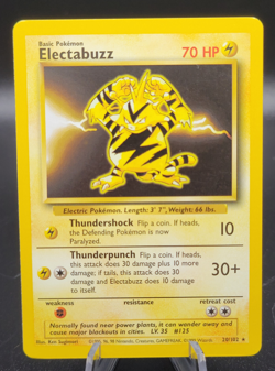 Pokemon ELECTABUZZ - Base Set - 20/102 - Rare - Unlimited Edition - LP Card - Image 1