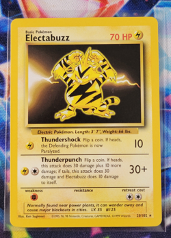 Pokemon ELECTABUZZ - Base Set - 20/102 - Rare - Unlimited Edition - LP Card - Image 3