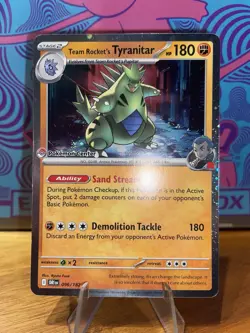 Team Rocket’s Tyranitar #96/182 POKEMON CENTER Stamp Destined Rivals Promo NM-M - Image 1
