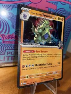 Team Rocket’s Tyranitar #96/182 POKEMON CENTER Stamp Destined Rivals Promo NM-M - Image 2