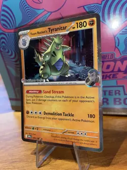 Team Rocket’s Tyranitar #96/182 POKEMON CENTER Stamp Destined Rivals Promo NM-M - Image 3