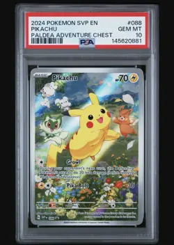 Pikachu 2024 Pokemon SV Paldea Adventure Promo #088 PSA 10 - Image 1