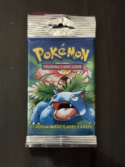 HEAVY 🍁 VENUSAUR 🍁 1999 Pokemon Base Set Unlimited Booster Pack - Image 1