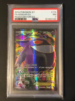 PSA 7, Gengar #114 Pokemon Phantom Forces XY **Grail** - Image 1