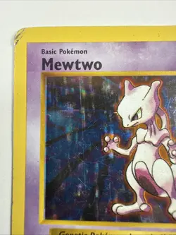 Pokemon Mewtwo Base Set Shadowless Holo Rare 60 HP 010/102 English Card - Image 2