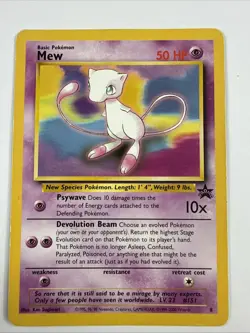 Mew # 8 Black Star Promo Rare Vintage Pokemon Card - LP Non Holo - Image 1