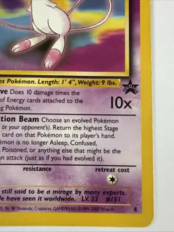 Mew # 8 Black Star Promo Rare Vintage Pokemon Card - LP Non Holo - Image 5