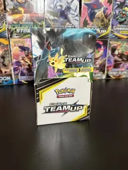 Pokemon SUPER RARE Team Up Gravity Feed Box with 3 Card Booster Packs 96pk - Image 2