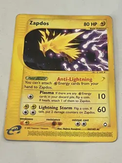 Pokemon Card Zapdos 44/147 Aquapolis Pokemon Rare Non Holo - Image 1
