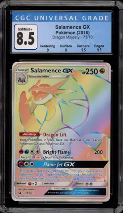 Pokemon Salamence GX Dragon Majesty Secret Rare #73 CGC 8.5 - Image 1