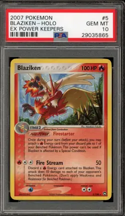 Pokemon Blaziken EX Power Keepers Holo Rare #5 PSA 10 Gem Mint - Image 1