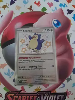 Pokemon Card Snorlax 202/091 Paldean Fates Rare Holo Shiny Near Mint - Image 1