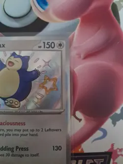 Pokemon Card Snorlax 202/091 Paldean Fates Rare Holo Shiny Near Mint - Image 4