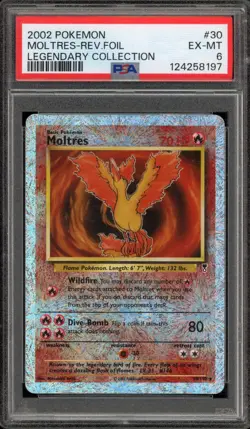Pokemon Moltres Legendary Coll. Reverse Holo Rare #30 PSA 6 - Image 1