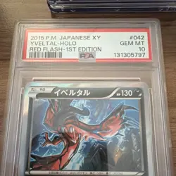 Pokemon Yveltal Red Flash 1st Edition Holo Rare PSA 10 042/059 Japanese XY8 - Image 3